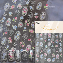 Retro Mini Flower Vintage Leaves Hot Stamping Petal Daisy Delicate Chic Self Adhesive Nail Art Stickers Manicure Decal Wholesale (ONLINE ORDER ONLY)