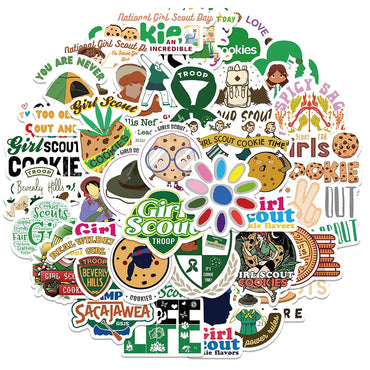 10/30/50PCS Girl Scout Movie Stickers Cartoon Graffiti Decals DIY Phone Notebook Suitcase Bike Laptop Skateboard Car Sticker Toy (ONLINE ORDER ONLY)