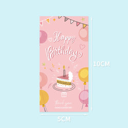 50pcs Happy Birthday Stickers Packaging Sealing Label DIY Gift Decoration Self-adhestive Handmade Stationery Sticker (ONLINE ORDER ONLY)