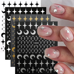 4pcs Elegant Metallic Butterfly Nail Art Stickers Holographic Silvery Chrome Effect Butterfly Sliders for Nails Manicure Decors* (ONLINE ORDER ONLY)