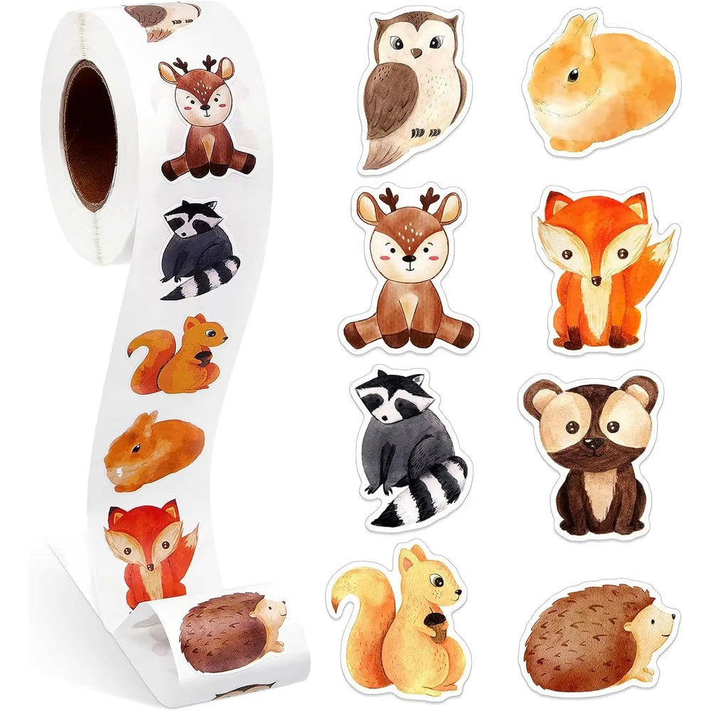 50-500pc Cute Forest Animal Stickers Reward Stickers For Kids For Students Motivational Gift Decoration Label Stationery Sticker (ONLINE ORDER ONLY)