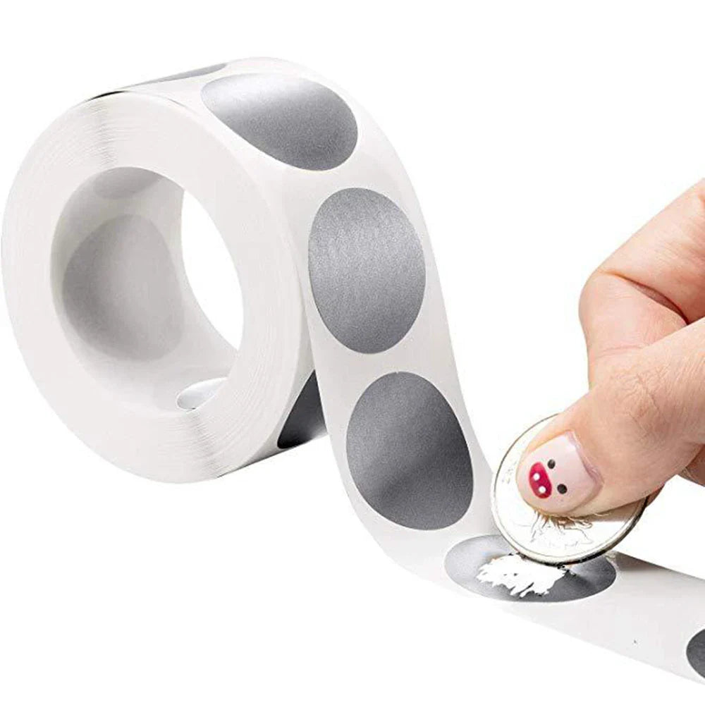 300pcs/roll Exquisite Silver Shiny Dot Heart Shaped Stickers Seal Labels for Gift Package Glitter Card Handmade Decoration (ONLINE ORDER ONLY)