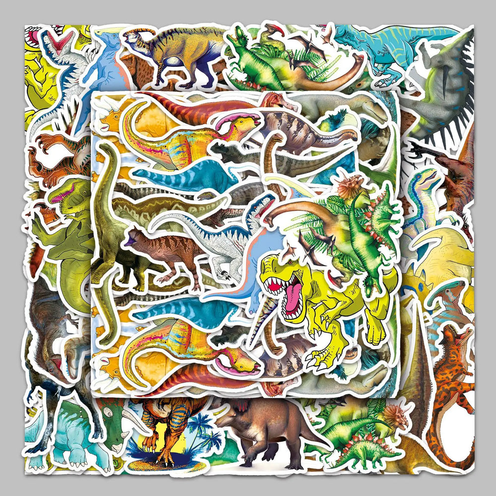 50pcs Cartoon Dinosaur Graffiti Stickers for Helmet, Wall, DIY Decoration (ONLINE ORDER ONLY)
