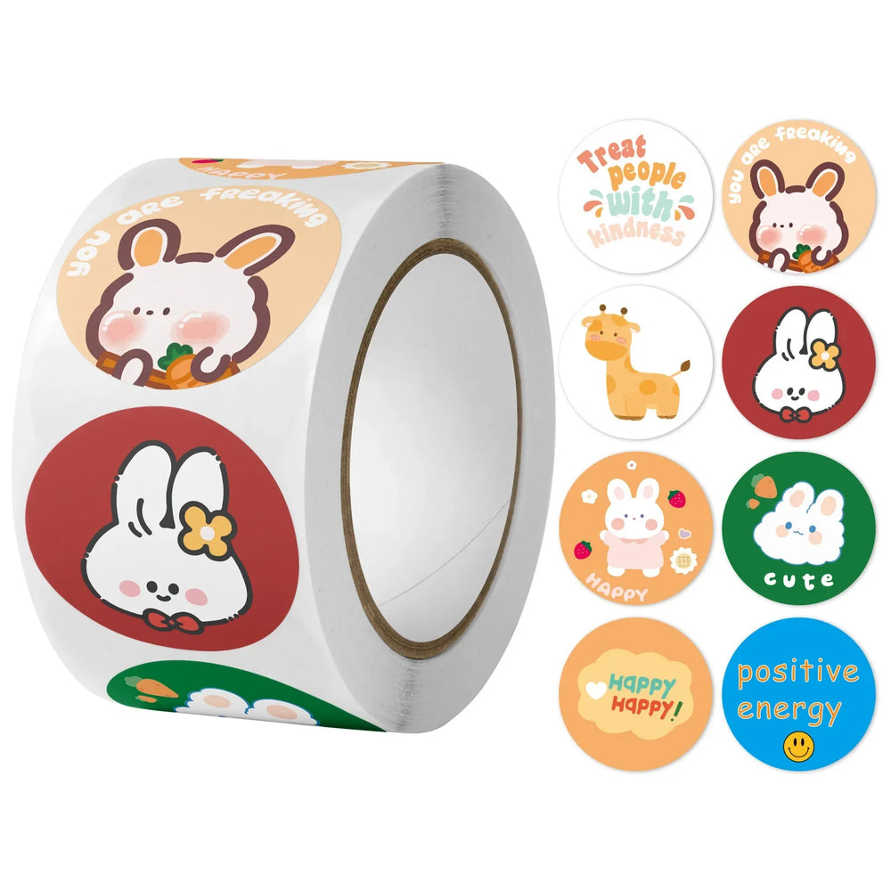 500pcs Cute Scrapbooking Stationery Stickers Envelope Sealing Label Personalized Small Business Gift Decor Stickers (Online Order Only)