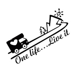 One Life Live It Van Camper Decor Decal Vinyl Vanlife Decoration For Truck Camper RV Caravan Body Accessories Car Sticker (ONLINE ORDER ONLY)