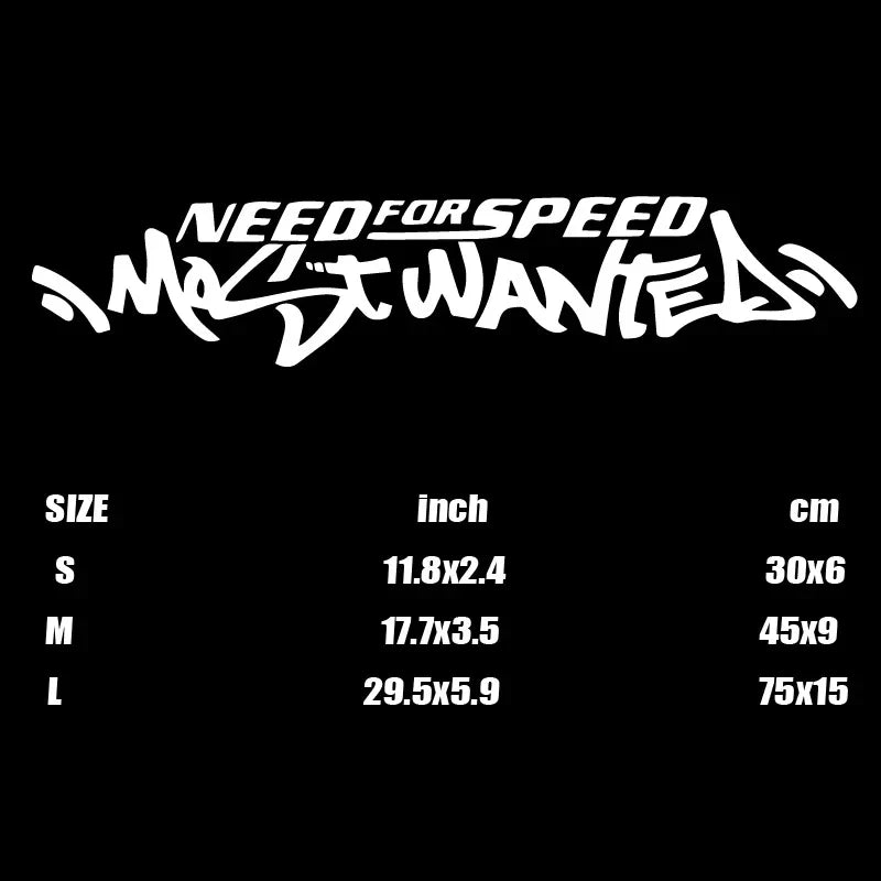 "NEED FOR SPEED,MOST WANTED"Stickers,Elevate Your Car's Look with this Creative Fun Car Sticker! (ONLINE ORDER ONLY)