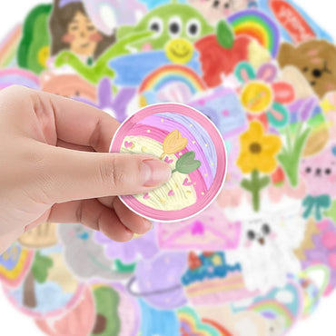 10/30/50PCS Cute Cartoon Toy Stickers For Kids DIY Decoration Gift Phone Laptop Luggage Guitar Helmet Car Notebook Sticker Decal (Online Order Only)