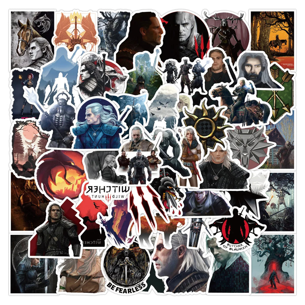 Wizard Hunter Graffiti Stickers: Waterproof Decals for Scrapbook, Laptop, Motorcycle, Water Bottle (10/30/50pcs) (ONLINE ORDER ONLY)