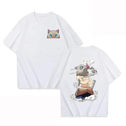 Inosuke T-Shirt: Demon Slayer Hip Hop Cartoon Tee (ONLINE ORDER ONLY)