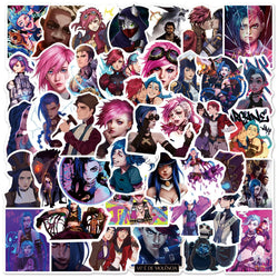 10/30/50PCS Arcane League of Legends Stickers Cool Game Animation Sticker Scrapbook Luggage Laptop Phone Guitar Bike Cartoon Toy (Online Order Only)