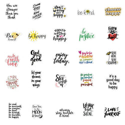 10/50/100PCS Inspirational Positive Quote Stickers DIY Diary Phone Bottle Laptop Luggage Graffiti Motivational Decals Sticker (ONLINE ORDER ONLY)