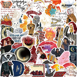 50pcs Cartoon Crescent City Stickers Decals Skateboard Guitar Suitcase Freezer Graffiti Cool Sticker Gift Holiday Decor Decals (Online Order Only)