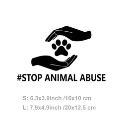 "#STOP ANIMAL ABUSE"stickers,To arouse public attention and action on animal abuse issues.For car motor &laptops (ONLINE ORDER ONLY)