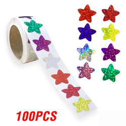 100-500pcs Color Star Sticker Birthday Wedding Gift Party Decor Seal Sticker Envelope Invitation Sticker Baking Label (ONLINE ORDER ONLY)