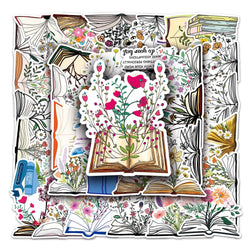 50Pcs Cute Flower Cartoon Waterproof Vinyl Stickers for Skateboard Snowboard (ONLINE ORDER ONLY)