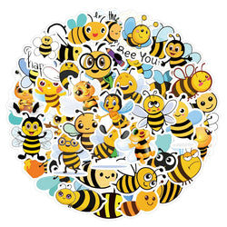 10/30/60PCS Kawaii Cartoon Bee Sticker Packs (ONLINE ORDER ONLY)