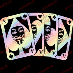Playing Card for Car Sticker Decoration Rear Windshield Outdoor Stickers External Accessories Waterproof Vinyl Decals (ONLINE ORDER ONLY)