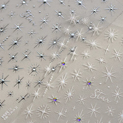Gold Silver Star Laser Pink Colorful Glitter Starlight Sparkle Rhinestones Relief Nail Art Decorations Stickers Manicure Decals (ONLINE ORDER ONLY)