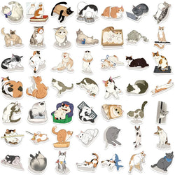 10/30/50PCS Kawaii Angry Cat Sticky PVC Sticker Aesthetic DIY Decoration Scrapbooking Korean Hand Accounting Supplies for Kids (ONLINE ORDER ONLY)