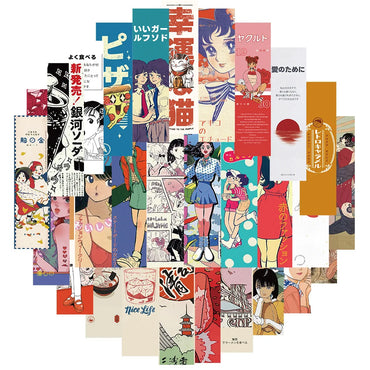 Showa Era Japanese Style Stickers Decals for Phone Luggage Car Bike (ONLINE ORDER ONLY)