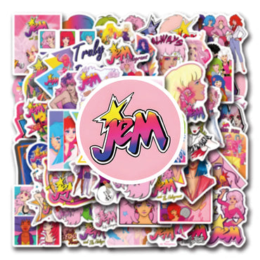 10/30/55PCS Jem And The Holograms Stickers Cartoon Movie Sticker Fantasy Film Graffiti Toy Luggage Laptop Guitar Car Bike Decals (ONLINE ORDER ONLY)