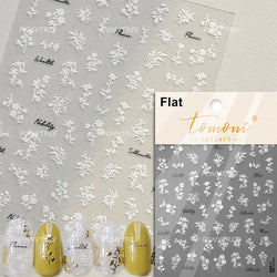 Gold Hot Stamping Flowers Leaves 3D 5D Pearl Bead Delicate Self Adhesive Nail Art Decorations Stickers Manicure Decals Wholesale (Online Order Only)