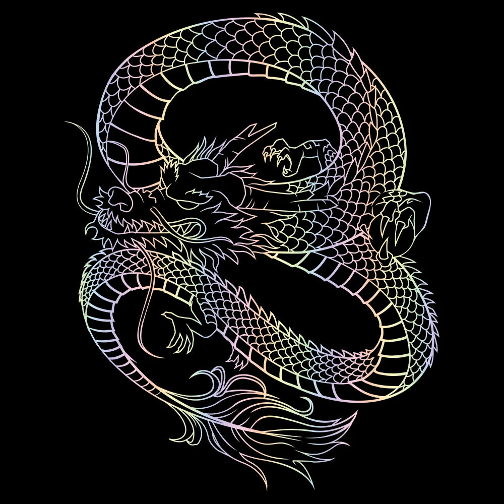 Anime Detachment Car Sticker Dragon Body Big Picture Decoration Body Movement Style Die Cutting Waterproof PVC Vinyl Decals (ONLINE ORDER ONLY)