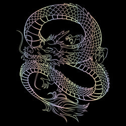 Anime Detachment Car Sticker Dragon Body Big Picture Decoration Body Movement Style Die Cutting Waterproof PVC Vinyl Decals (ONLINE ORDER ONLY)