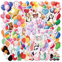 10/30/50PCS Cartoon Balloon Stickers Festive Atmosphere Ornament Decals DIY Laptop Phone Guitar Diary Scrapbook Bike Kids Toy (ONLINE ORDER ONLY)