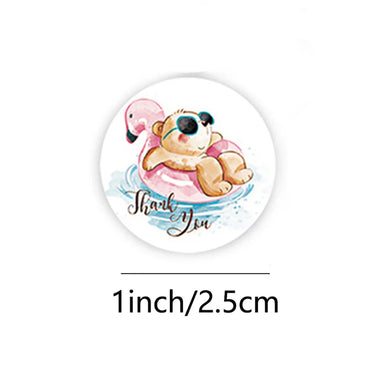 100-500pcs Round Cartoon Animal stickers for kids Teacher Reward Encourage Sticker Office Stationery for children 1inch (ONLINE ORDER ONLY)