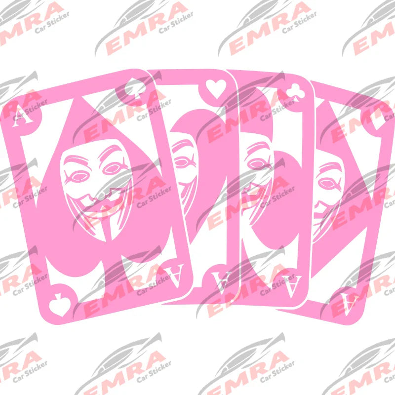 Playing Card for Car Sticker Decoration Rear Windshield Outdoor Stickers External Accessories Waterproof Vinyl Decals (ONLINE ORDER ONLY)