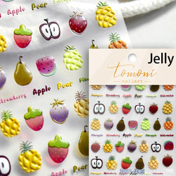 Cute Fresh Fruit Lovely Red Strawberry Grape Cherry Peach 3D Jelly Design Dopamine Self Adhesive Nail Art Sticker Manicure Decal (Online Order Only)