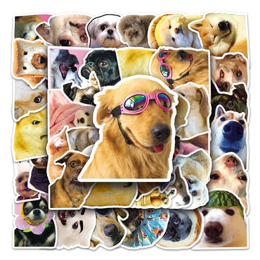 10/30/50PCS Cute Dog Caroon Stickers Decals Kids Toy Waterproof Laptop Luggage Notebook Fridge Guitar Helmet Funny Children Gift (ONLINE ORDER ONLY)