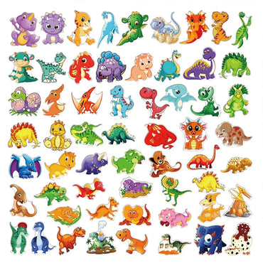 10/30/60PCS Cartoon Dinosaur Sticker Aesthetic PVC Children's Korean Stationery School Supplies Decoration Scrapbooking for Kids (ONLINE ORDER ONLY)