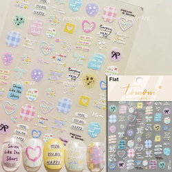 Lovely Dog Bone Bowknot Bread Graffiti Cake Cherry 3D Line Paw Adhesive Nail Art Stickers Cute Cartoon Manicure Decals Wholesale (ONLINE ORDER ONLY)