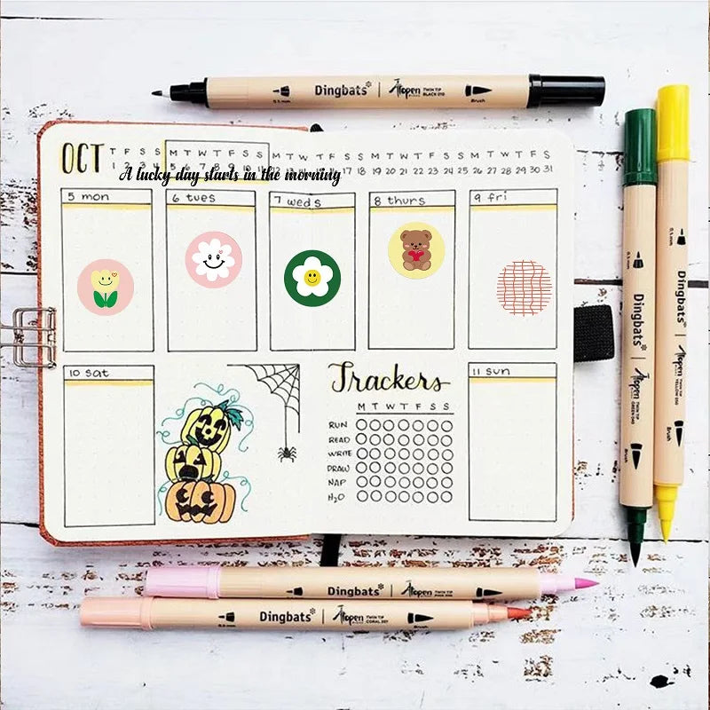 100-500PCS Children's Stickers DIY Gift Sealing Label Cartoon Animal Roll Stickers Photocard Decor Packaging Stickers for Kids (Online Order Only)