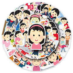 10/30/50PCS Irasutoya Stickers Illustration Graffiti Sticker Funny Cartoon Meme Decoration Laptop Phone Guitar Bike Skateboard (ONLINE ORDER ONLY)
