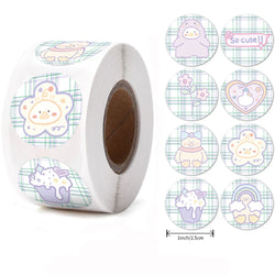 100-500pcs Children's Cartoon Animal Stickers Baby Stickers Kindergarten Inspirational Little Red Flower Reward Stickers (ONLINE ORDER ONLY)