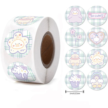 100-500pcs Round Cartoon Toys Animal stickers for kids Teacher Reward Encourage Sticker Office Stationery for Children 1inch (ONLINE ORDER ONLY)