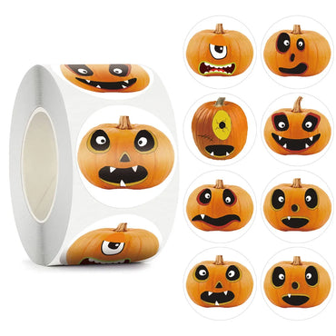 100-500pcs Halloween pumpkin stickers Halloween Party Gifts Stickers Pumpkin for Halloween party description (Online Order Only)