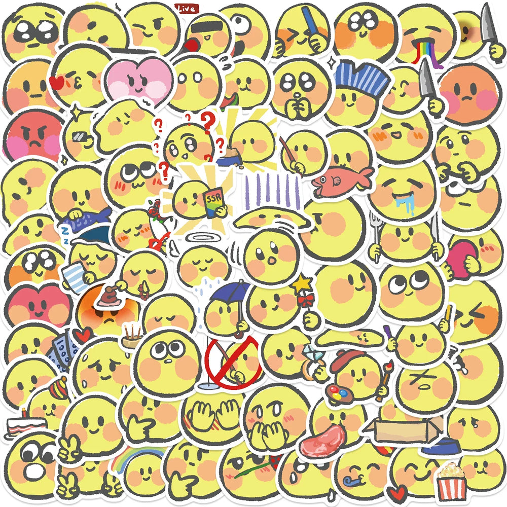 80Pcs Cute Cartoon Stickers for Scrapbook, Bike, Phone, Luggage, Skateboard, Laptop, Car Decals (Online Order Only)