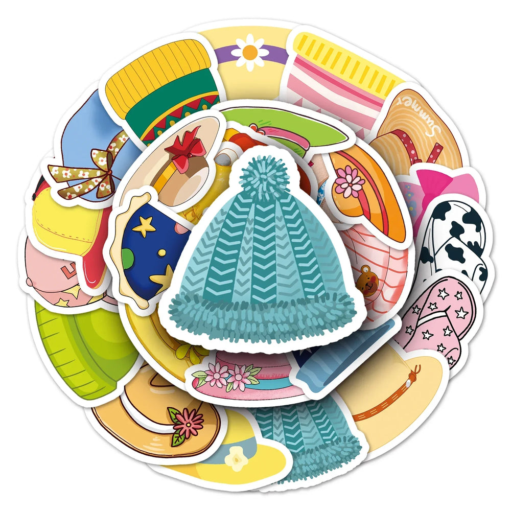 50Pcs Cartoon Waterproof Vinyl Stickers for Skateboard Snowboard Hat Decals (ONLINE ORDER ONLY)