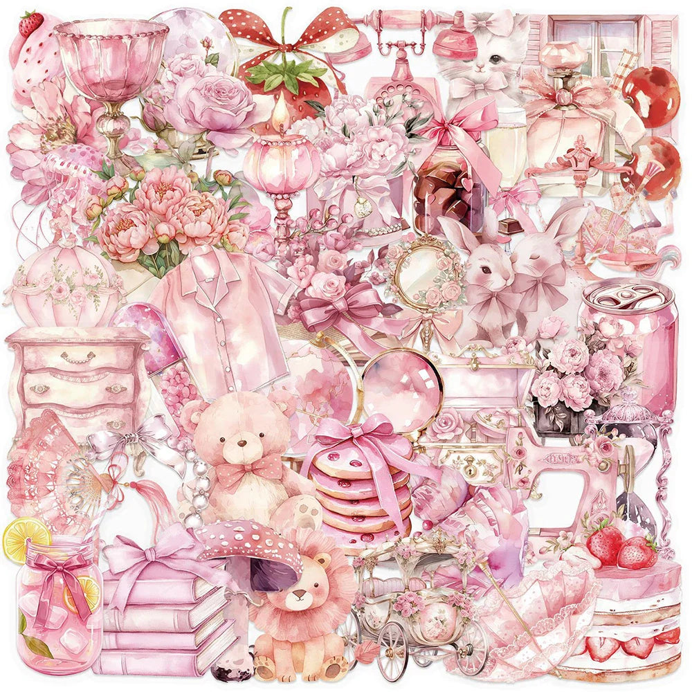 Cute Cartoon Transparent Stickers for Laptop, Phone, Diary, Kids Toys (10/30/50PCS) (ONLINE ORDER ONLY)