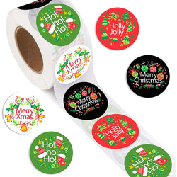 100-500Pcs Christmas Tree Candy Stickers 1inch Christmas Holiday Decor Sealing Label for Small Business Packaging Gift Decor (ONLINE ORDER ONLY)