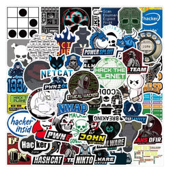 50PCS Hacker Programming Network Cool Stickers for Luggage Skateboard Laptop Motorcycle Toys Helmet Car Sticker (Online Order Only)