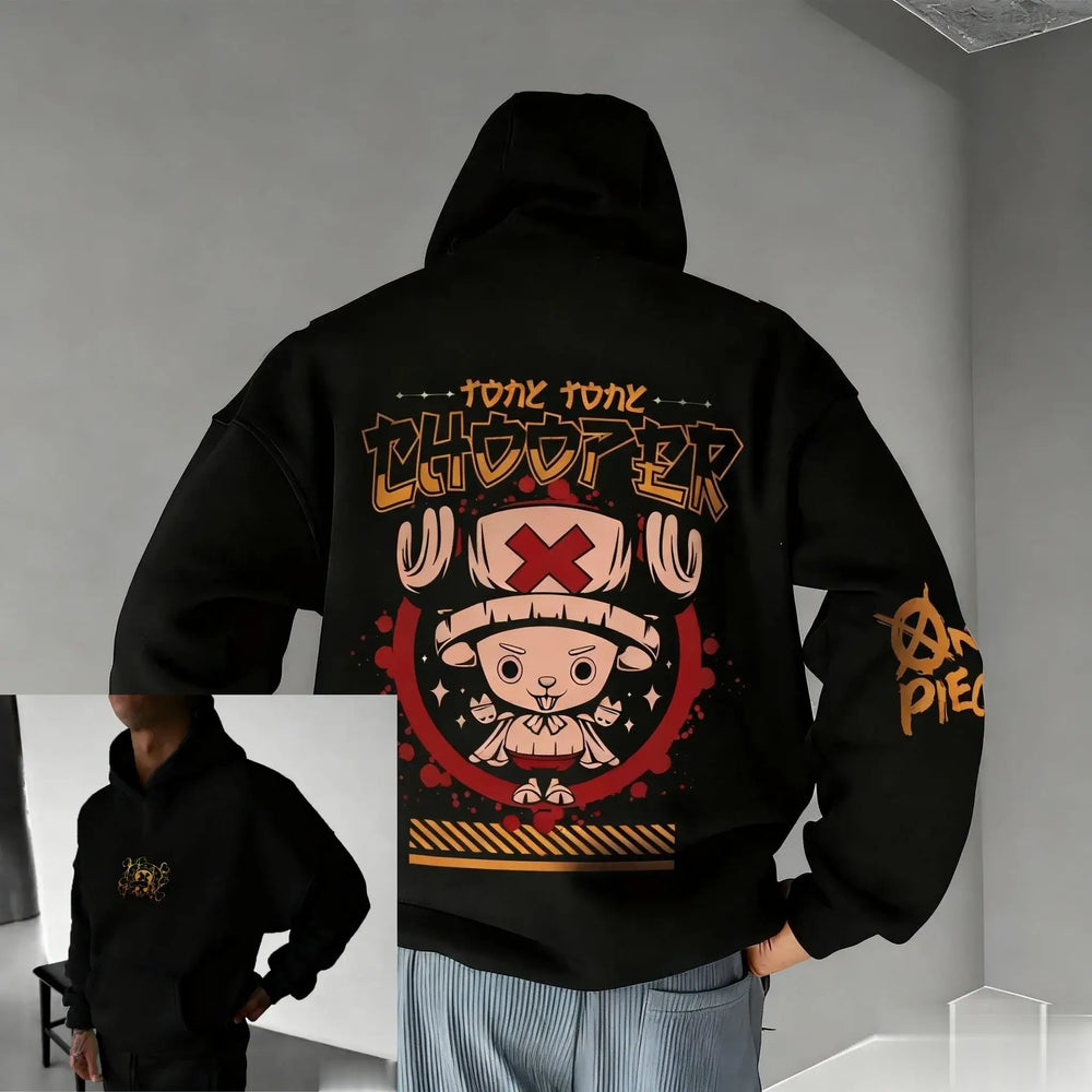 Chopper Graphic Hoodie: One Piece Oversized Anime Sweatshirt (ONLINE ORDER ONLY)
