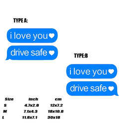 "drive safe"stickers,creative&funny High Quality And Durable Automobiles Exterior Accessories Self-adhesive Decals (ONLINE ORDER ONLY)