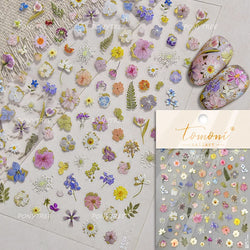 Colourful Butterfly Rose Flower Tulip Daisy Moth Orchid Narcissus 3D Self Adhesive Nail Art Decorations Stickers Manicure Decals (ONLINE ORDER ONLY)