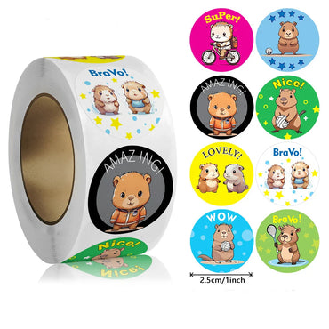 100-500pcs Children's Cute Animal Reward Stickers For School Teacher Supplies Gift Decoration Label Stationery Stickers (ONLINE ORDER ONLY)