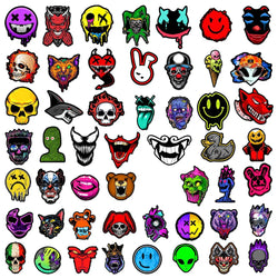 10/30/50/100PCS Horror Gothic Skull Meme Stickers Cool Graffiti DIY Skateboard Luggage Laptop Car Decals PVC Waterproof Kids Toy (ONLINE ORDER ONLY)